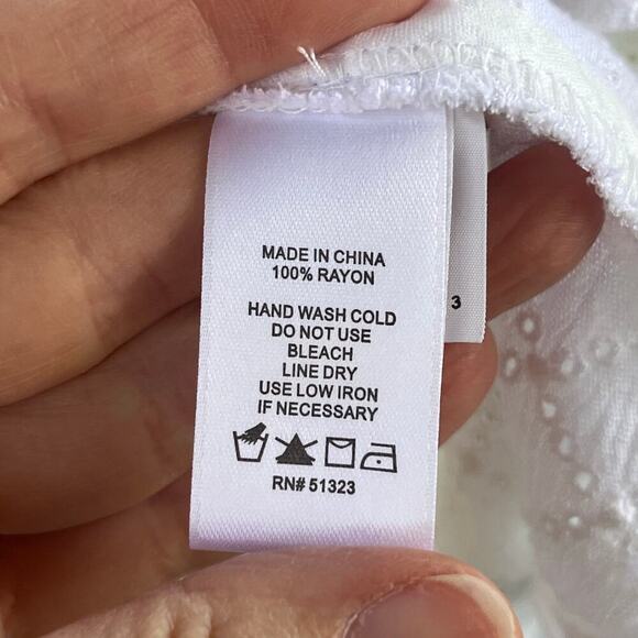 1. State Women's White Pleated Peplum Top Size L - Picture 9 of 9